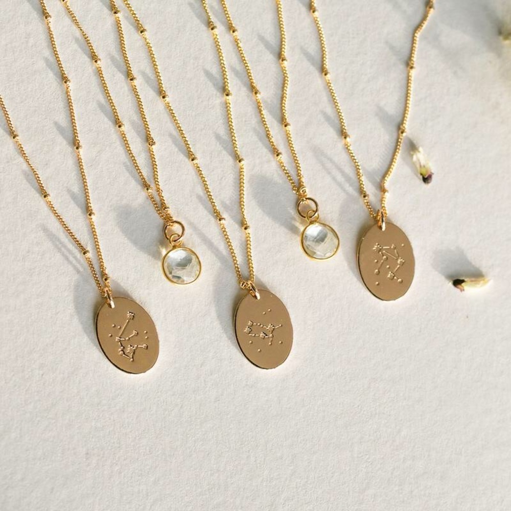 Dainty Minimalist Zodiac Astrology Charm Necklace - Picture 11 of 14